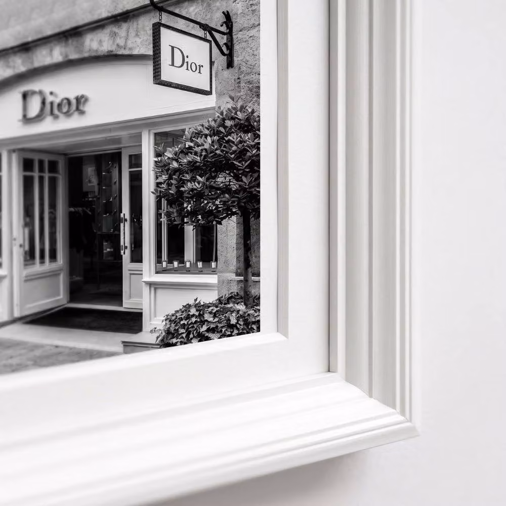 HOME LUXE INTERIOR Dior Fashion White Typography Wall Art, W/H: 40 x 40 cm – 4