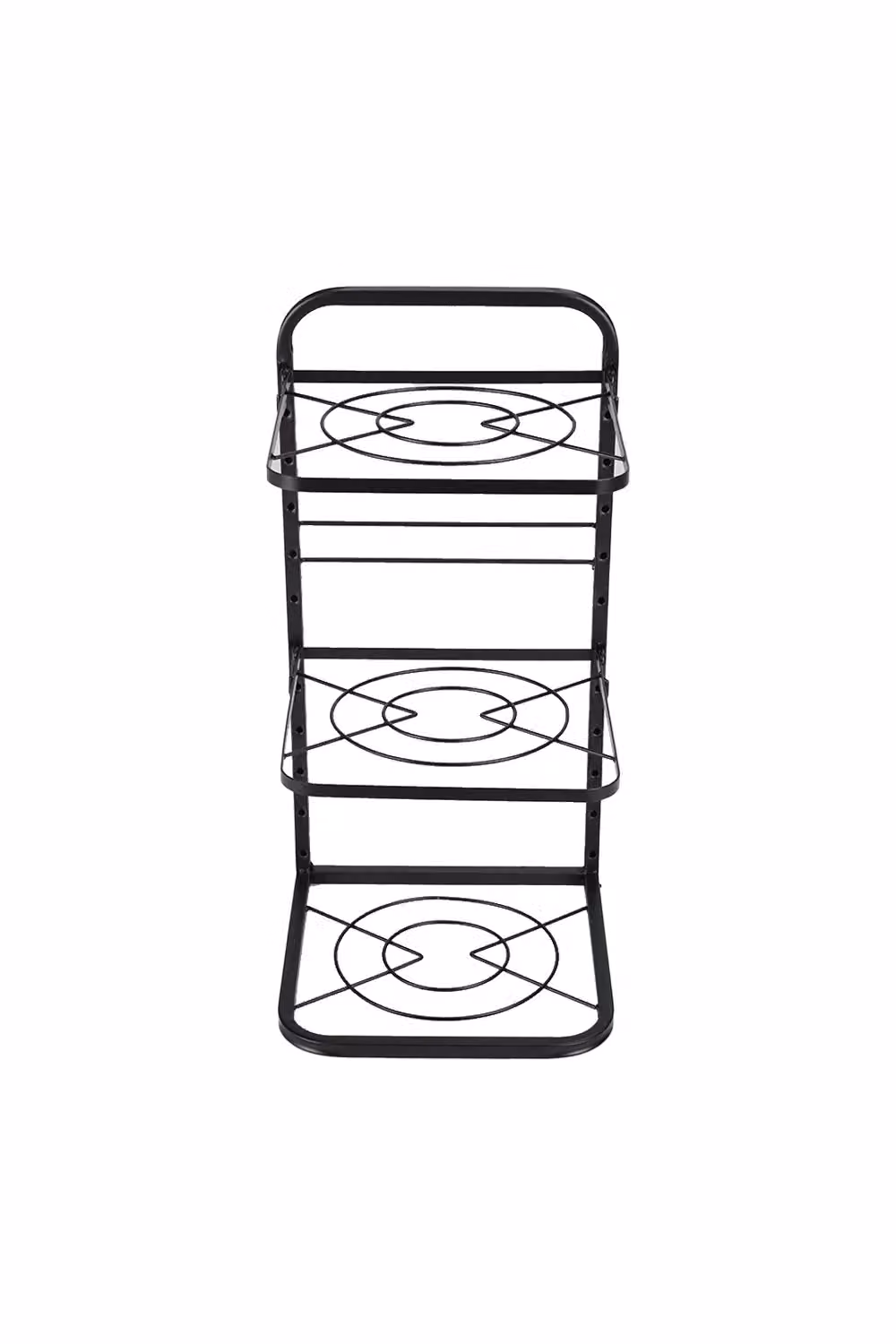 Living and Home 3-Tier Adjustable Standing Kitchen Pot and Pan Organiser Rack in Black – 2