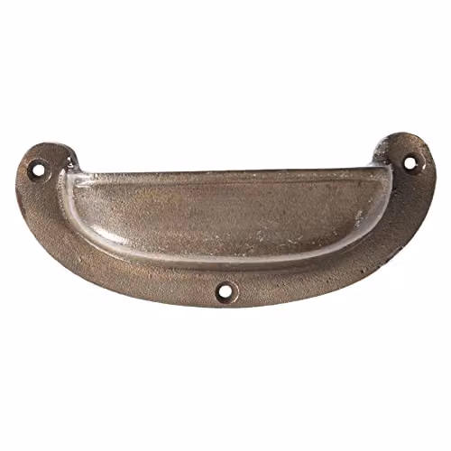 Hammer and Tongs Wide Lipped Cabinet Drawer Pulls in Brass, Pack of 6, W: 13 cm, H: 5 cm – 3