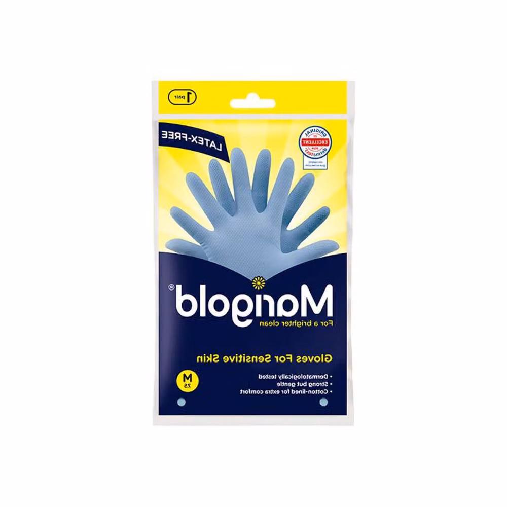 Marigold Sensitive Skin Gloves in Blue, Medium – 3