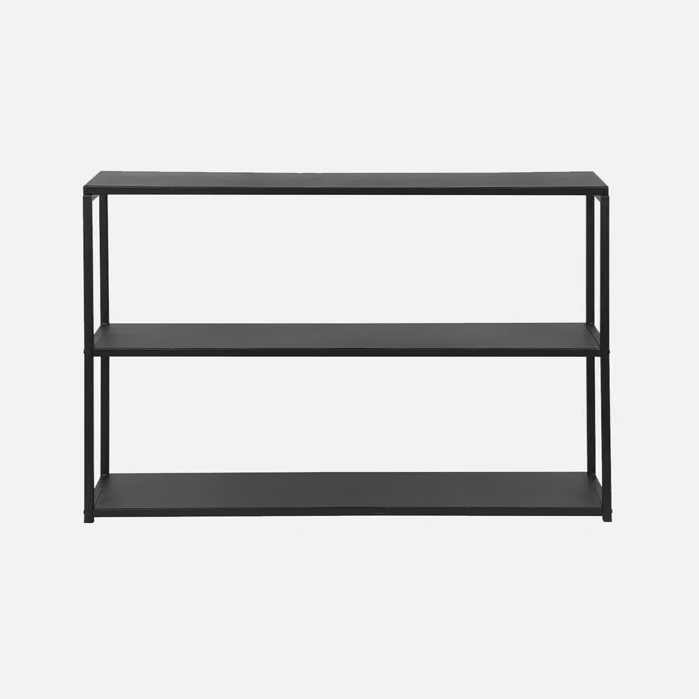 Sweek 3-Level Industrial Metal Shelving Unit in Matt Black – 2