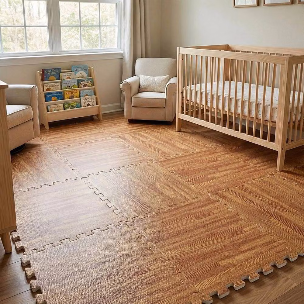 PAWNORA 20 Pack Brown EVA Interlocking Floor Mat Tiles, W/D/H: 30 x 30 x 1.3 cm – 2