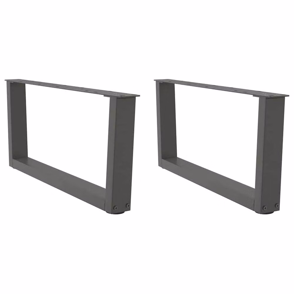 Berkfield Home V-Shape Dining Table Legs, 2 Pieces, Anthracite Grey Steel, H: 70 cm, W: 30-31.3 cm – 1