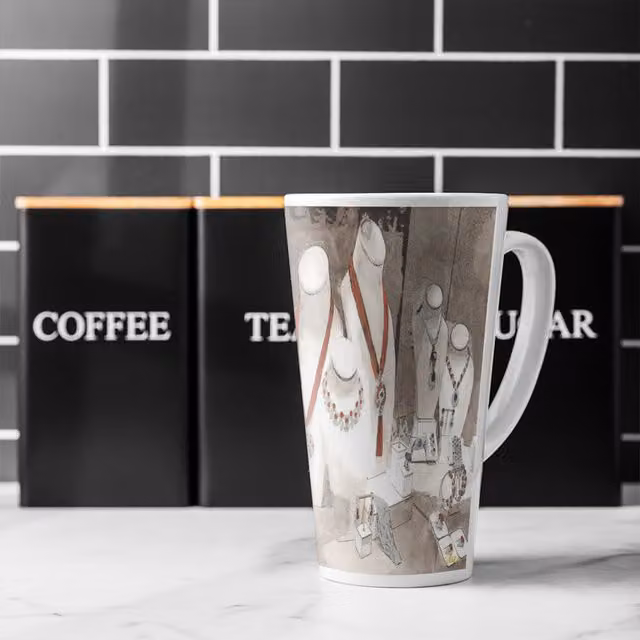 Field Day Jewellery Latte Mug in Black