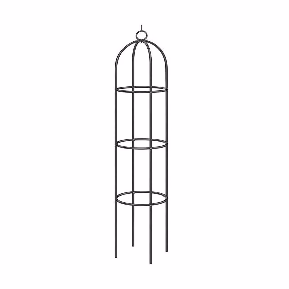 Marco Paul Heavy Duty Metal Garden Obelisk Trellis Support in Black, Height: 190 cm, Width: 40 cm – 2