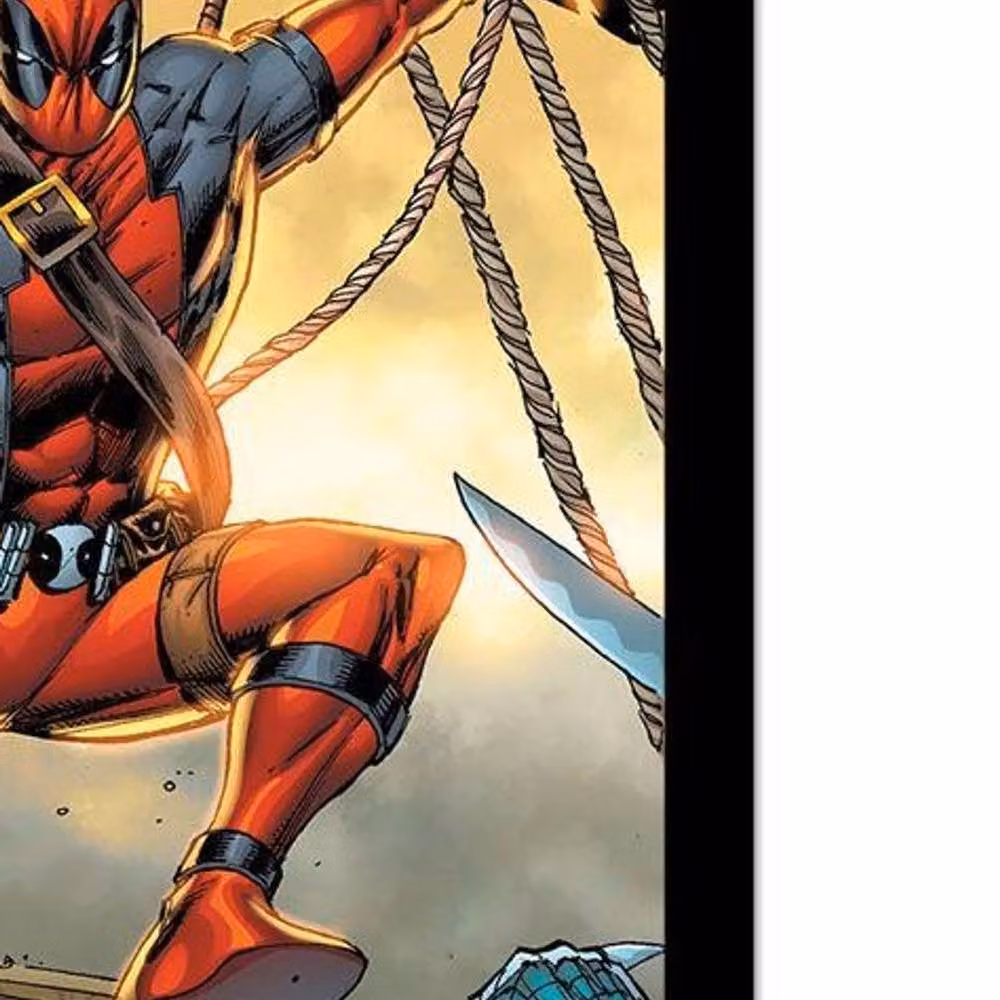 Deadpool Sword Framed Paper Poster in Red and Multicolour – 2