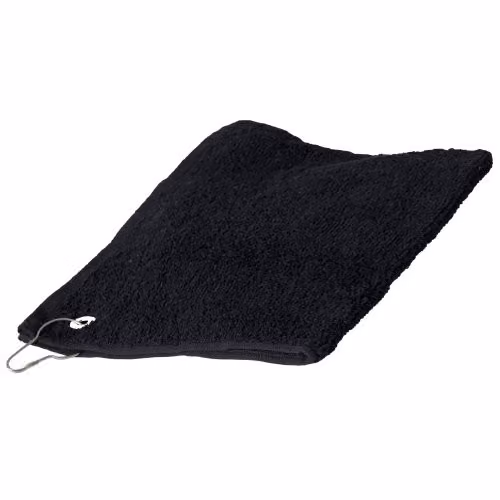 Towel City Luxury Range 550 GSM Sports Golf Towel in Black, W: 30 cm x H: 50 cm