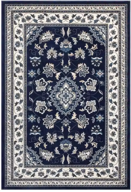 HMC Rug Collection Traditional Sherborne Heatset Rug in Navy, W: 80 cm, L: 150 cm – 1