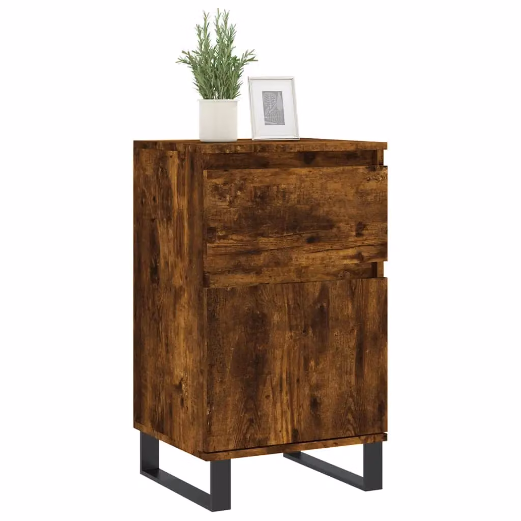 Berkfield Home Smoked Oak Sideboard in Brown, W/D/H: 40 x 35 x 70 cm – 3