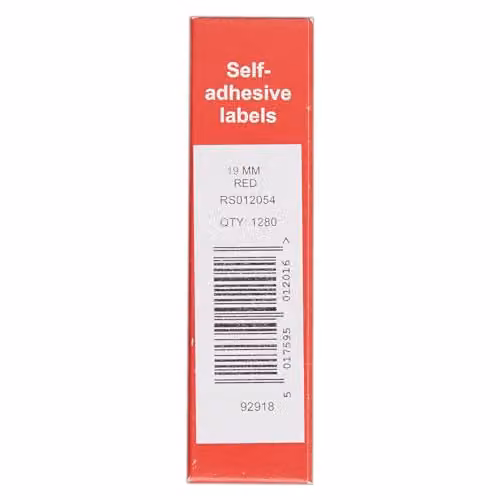 Blick Red Self Adhesive Coloured Dot Circle Labels, 19mm, 1280 Pack – 2