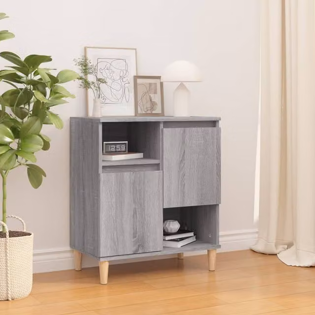 Berkfield Home Grey Sonoma Sideboard, W/D/H: 60 x 35 x 70 cm