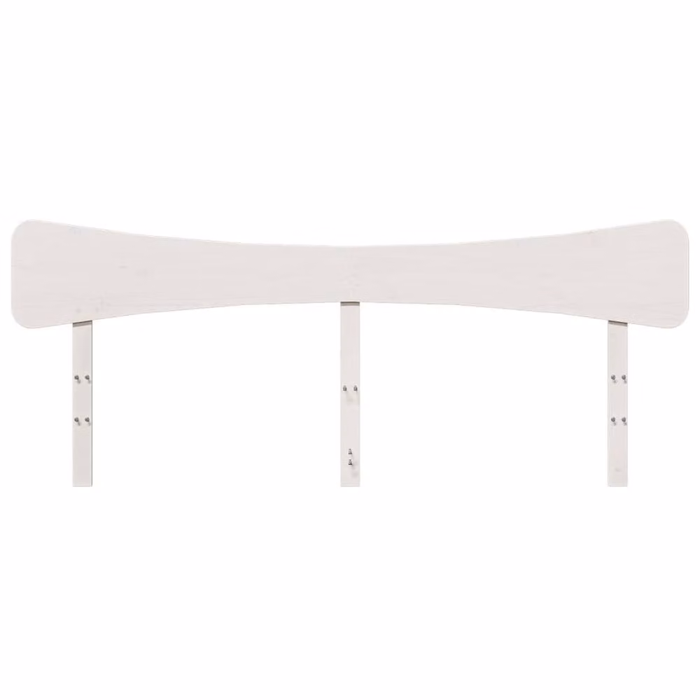 Berkfield Home Rustic White Solid Wood Pine Headboard, Width: 200 cm – 3