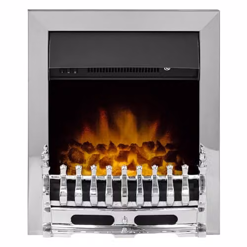 Adam Blenheim Recessed Electric Fire in Silver – 1