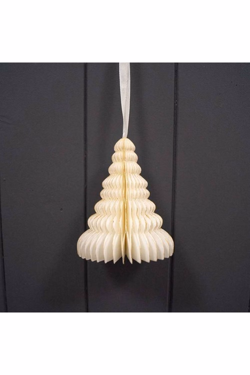 KDMD Hanging White Paper Tree Decorations, Box of 6 – 2