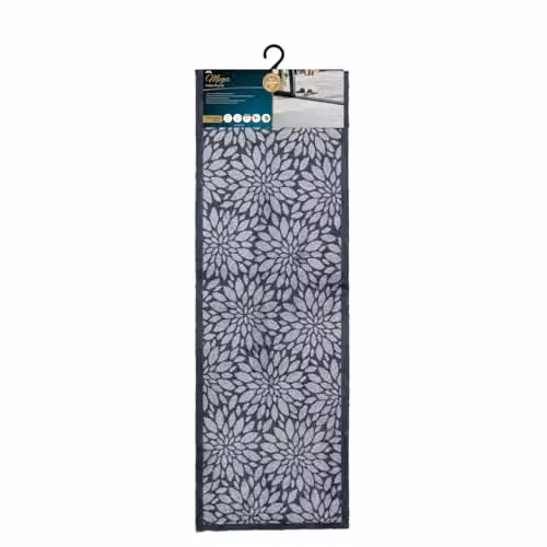 JVL Mega Doormat and Runner Set in Blue and Grey with Floral Design, W: 150 cm, D: 100 cm – 8