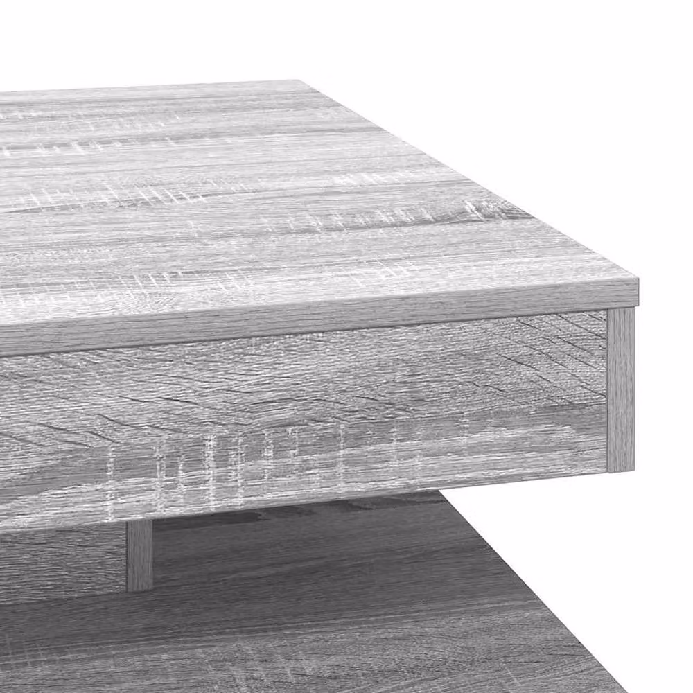 Berkfield Home Rotating Square Coffee Table in Grey, W/D/H: 70 x 70 x 34.5 cm – 3