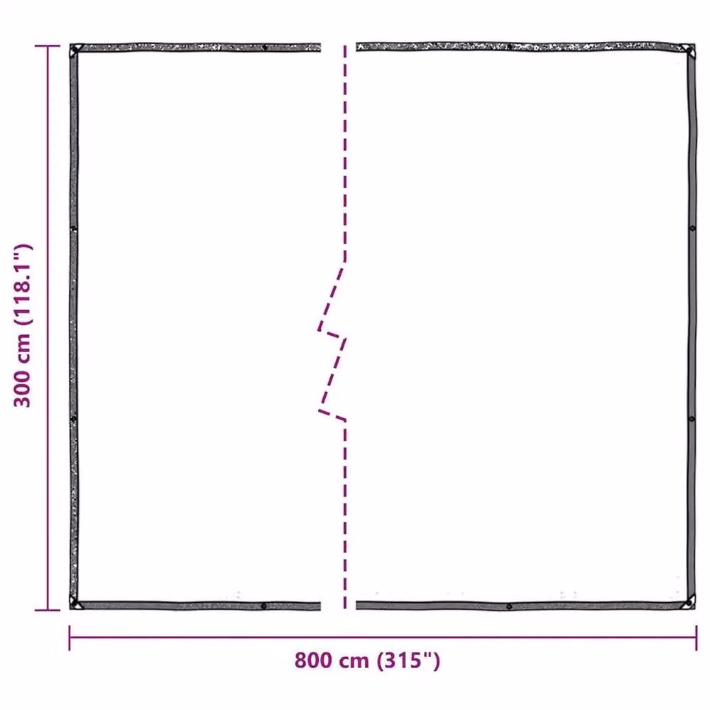 Kelvenix Transparent Polyethylene Tarpaulin with Eyelets, W/D/H: 8 x 3 m – 2