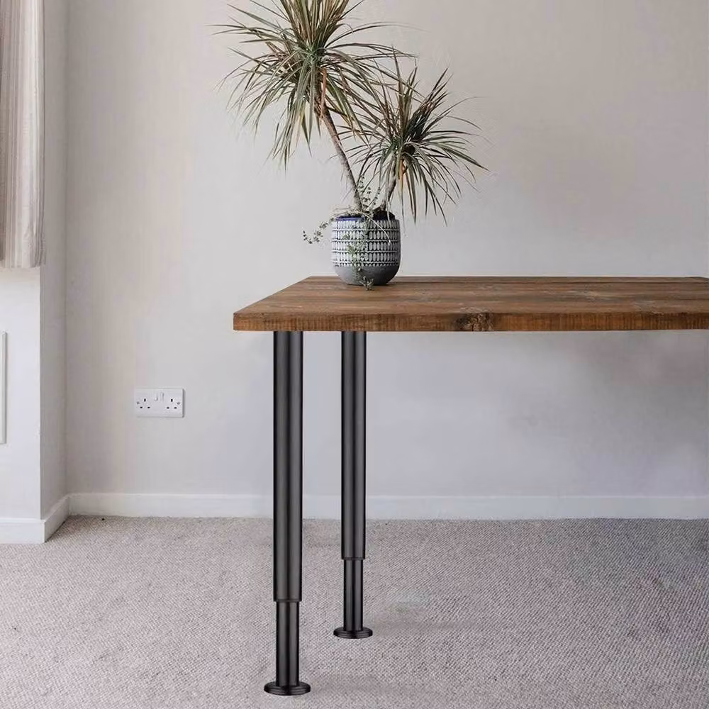 KORVIXA 2-Piece Adjustable Bar Table Legs in Black – 5