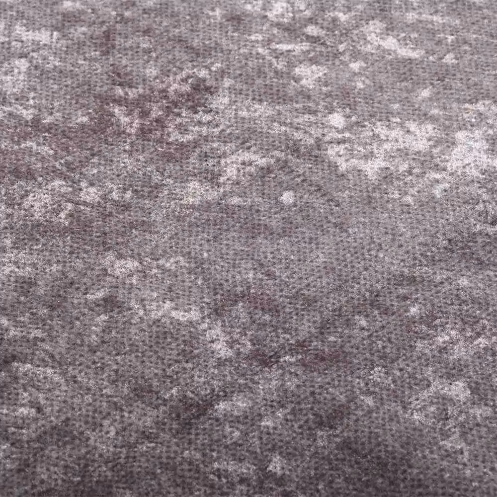 Berkfield Home Grey Abstract Washable Non-Slip Round Rug W: 100 cm – 1