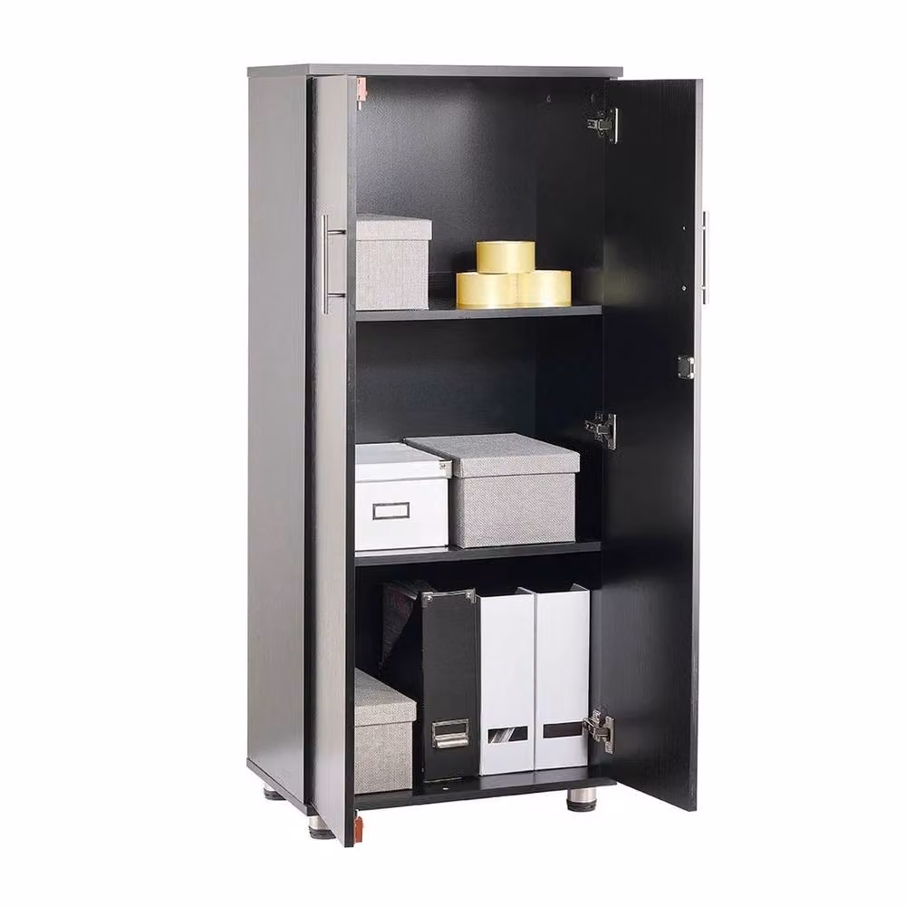Pawnora Black Lockable 2 Door Office Filing Cupboard, W/D/H: 125 x 55 x 35 cm – 2