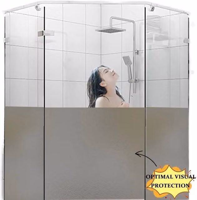 PAWNORA Grey Frosted Adhesive Window Film Roll