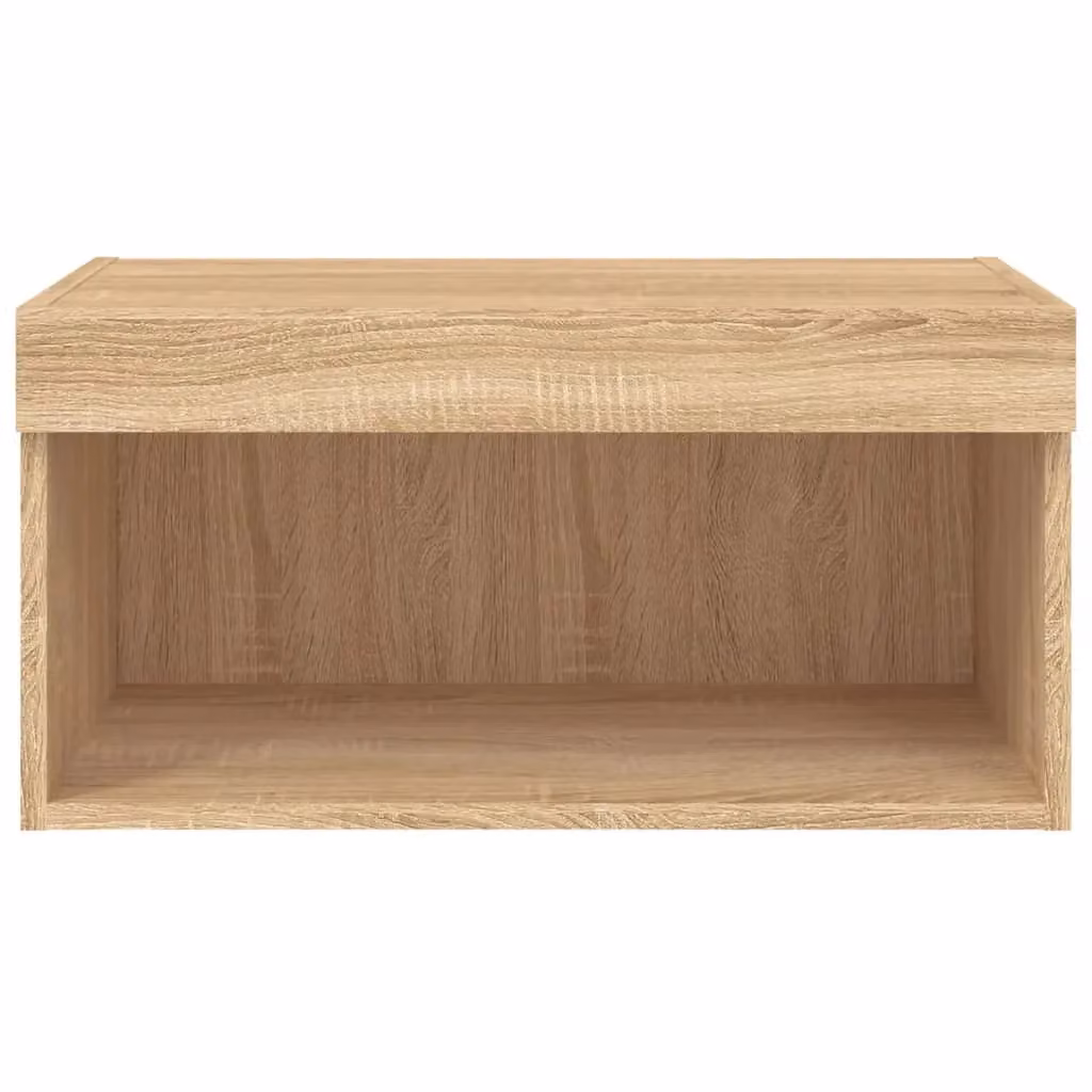 Berkfield Home TV Cabinet with LED Lights in Sonoma Oak Brown, W/D/H: 60 x 30 x 30 cm – 6