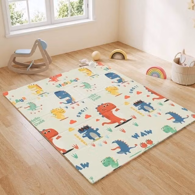 STILVORA Reversible Animal Print Baby Play Mat, Multicolour, W: 170 cm, D: 140 cm