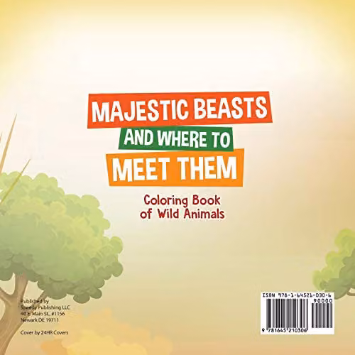 Educando Kids Majestic Beasts and Where to Meet Them Wild Animals Colouring Book for Children, Multicolour – 2