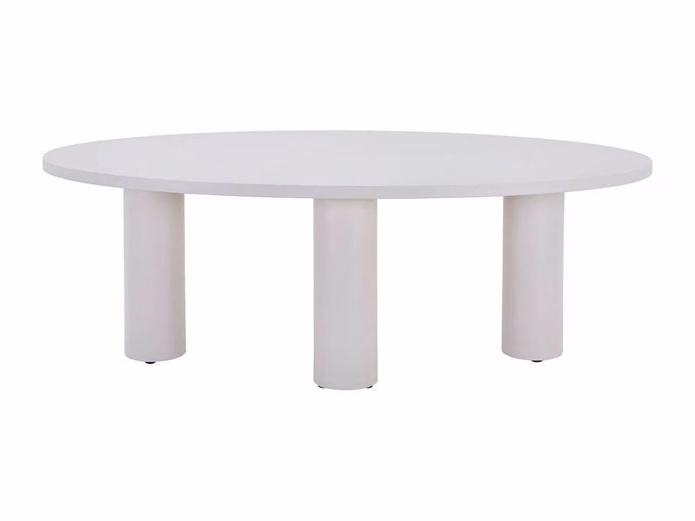 Vente-unique FALYN 8-Seater Oval MDF Dining Table in Beige and White, W/D/H: 220 x 110 x 75.5 cm – 2