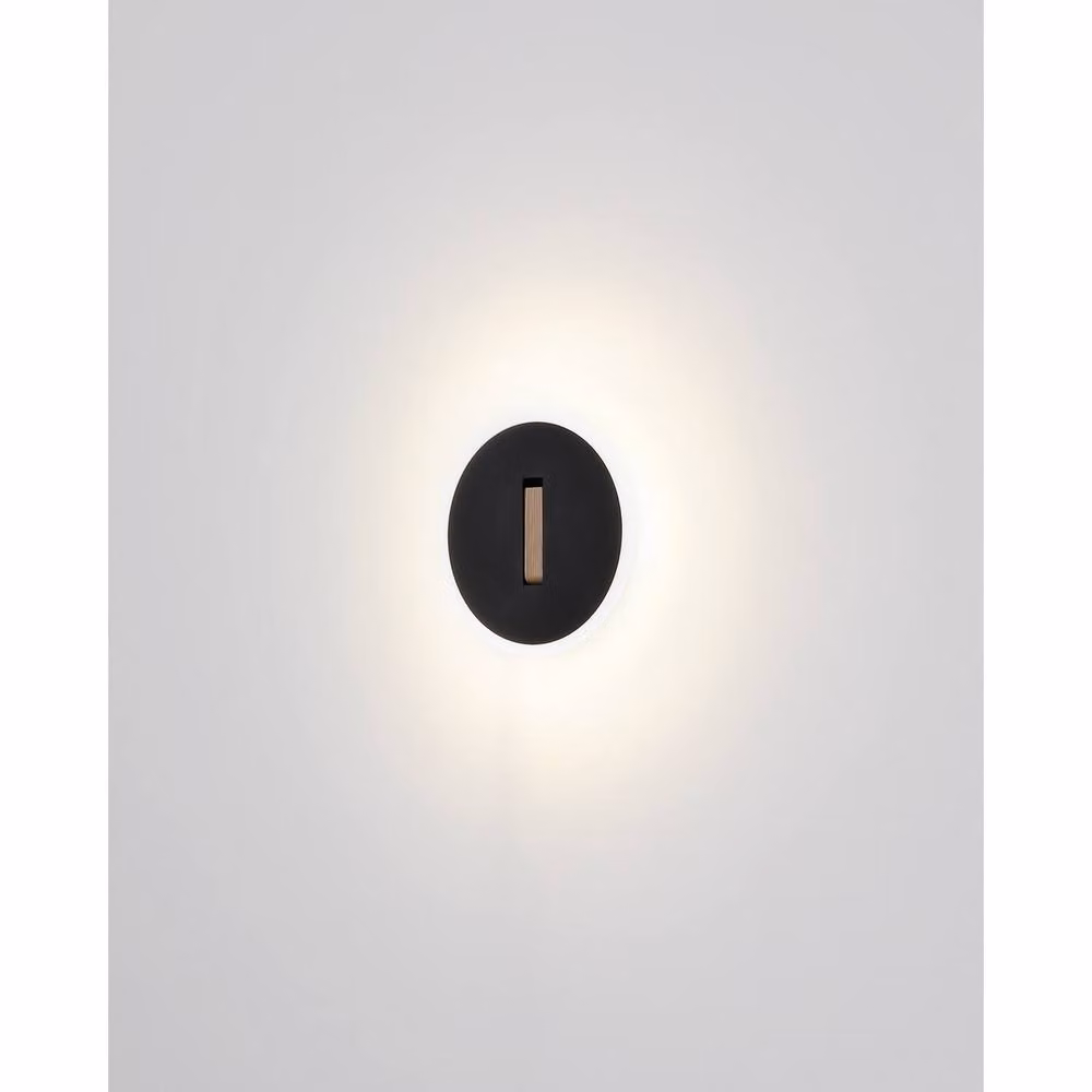 Netlighting Avery Integrated LED Wall Lamp in Black with 4000K Cool White Light – 3