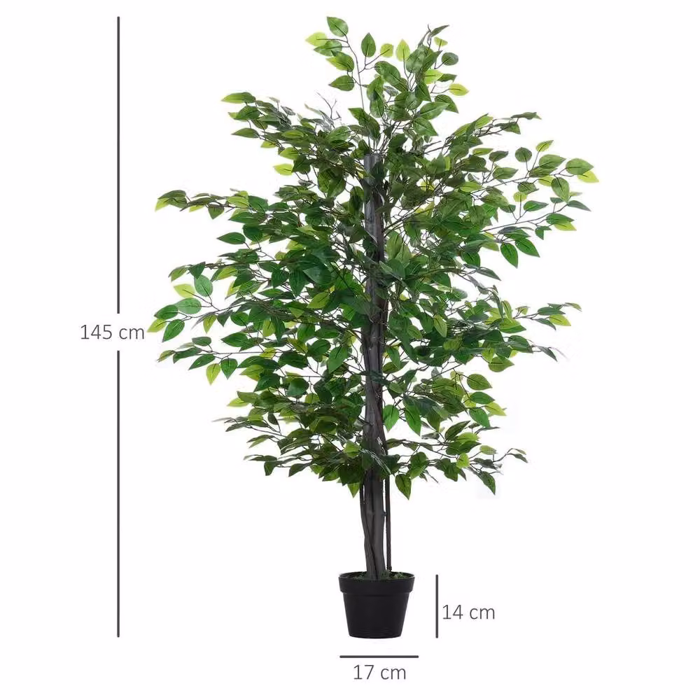 EONLION Green Artificial Banyan Tree, Height: 145 cm – 2