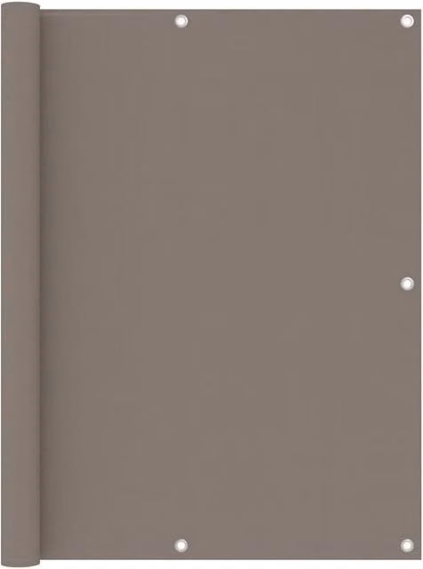 Berkfield Home Balcony Screen in Taupe Beige Oxford Fabric, W: 120 cm, H: 300 cm – 1