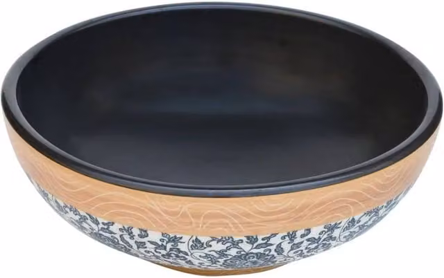 Berkfield Home Round Ceramic Countertop Basin, Multicolour, Diameter: 41 cm, Height: 14 cm – 1