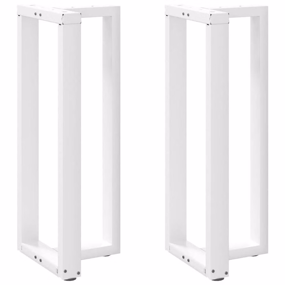 Berkfield T-Shaped Steel Bar Table Legs, 2 Pieces, White, W: 40 cm, D: 35 cm, H: 100-101 cm – 2