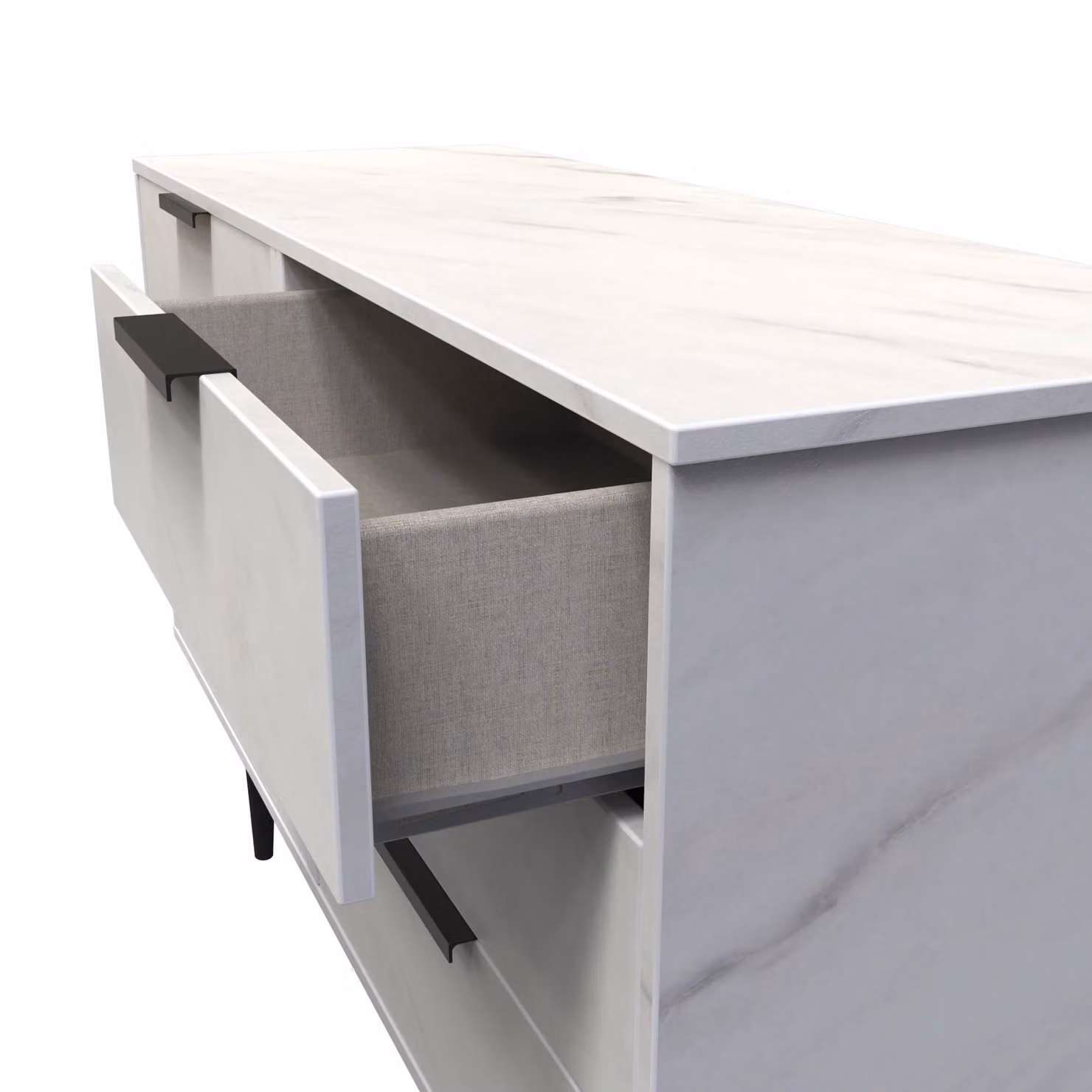 Ready Assembled 2 U Fuji 6 Drawer Wide Chest in Off-White – 2