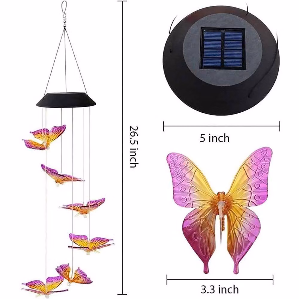 SPETLEK Solar Powered Multicolour LED Wind Chimes for Garden Decor – 2