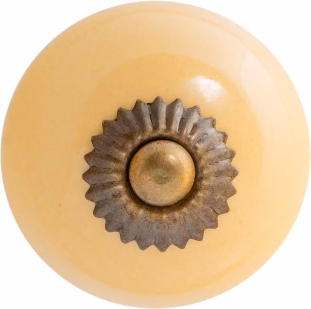 Nicola Spring Yellow Ceramic Cabinet Knob