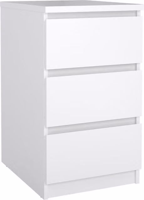 Furniture To Go Naia 3 Drawer Bedside Cabinet in White