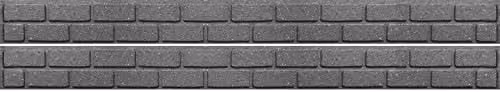 Garden Gear Ultra-Curve EZ Border Flexible Edging, Stone Effect Recycled Rubber Small Brick Edging, Grey (2 Pack)