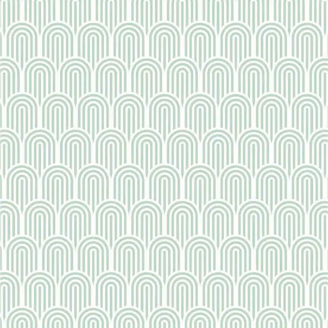 Hoopla Walls Geometric Art Deco Abstract Wallpaper in Green