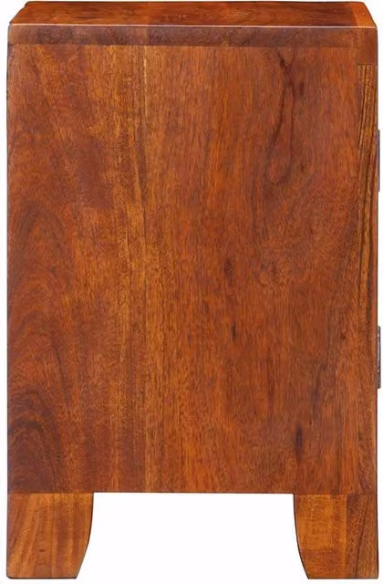 Berkfield Home Set of 2 Stylish Acacia Wood Bedside Cabinets in Brown, W/D/H: 40 x 30 x 45 cm