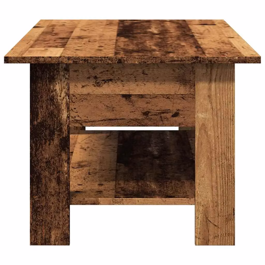 Berkfield Home Rustic Old Wood Coffee Table in Brown, W/D/H: 102 x 55 x 42 cm – 4