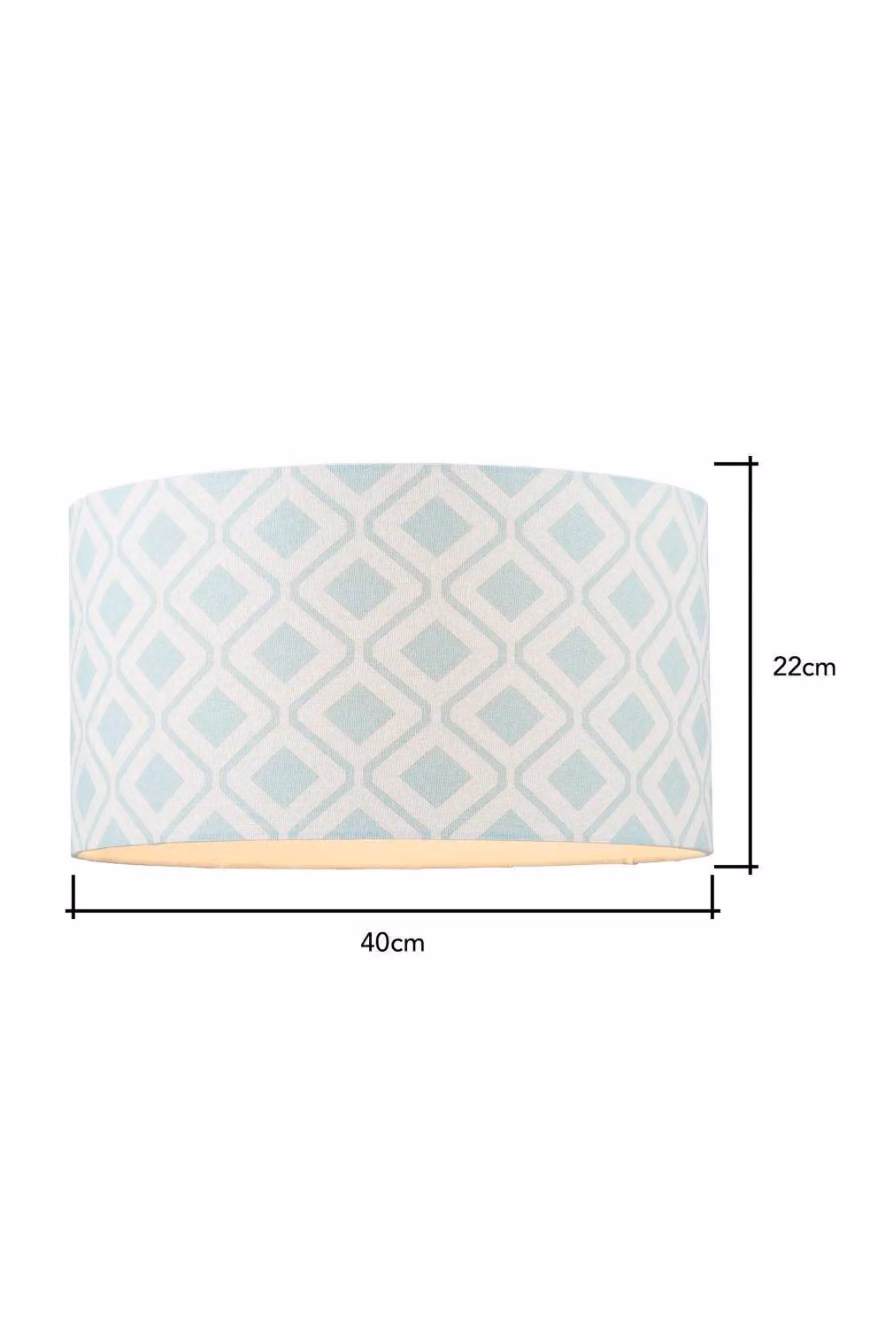 BHS Lighting Large Diamond Easy Fit Cylinder Light Shade in Blue – 3