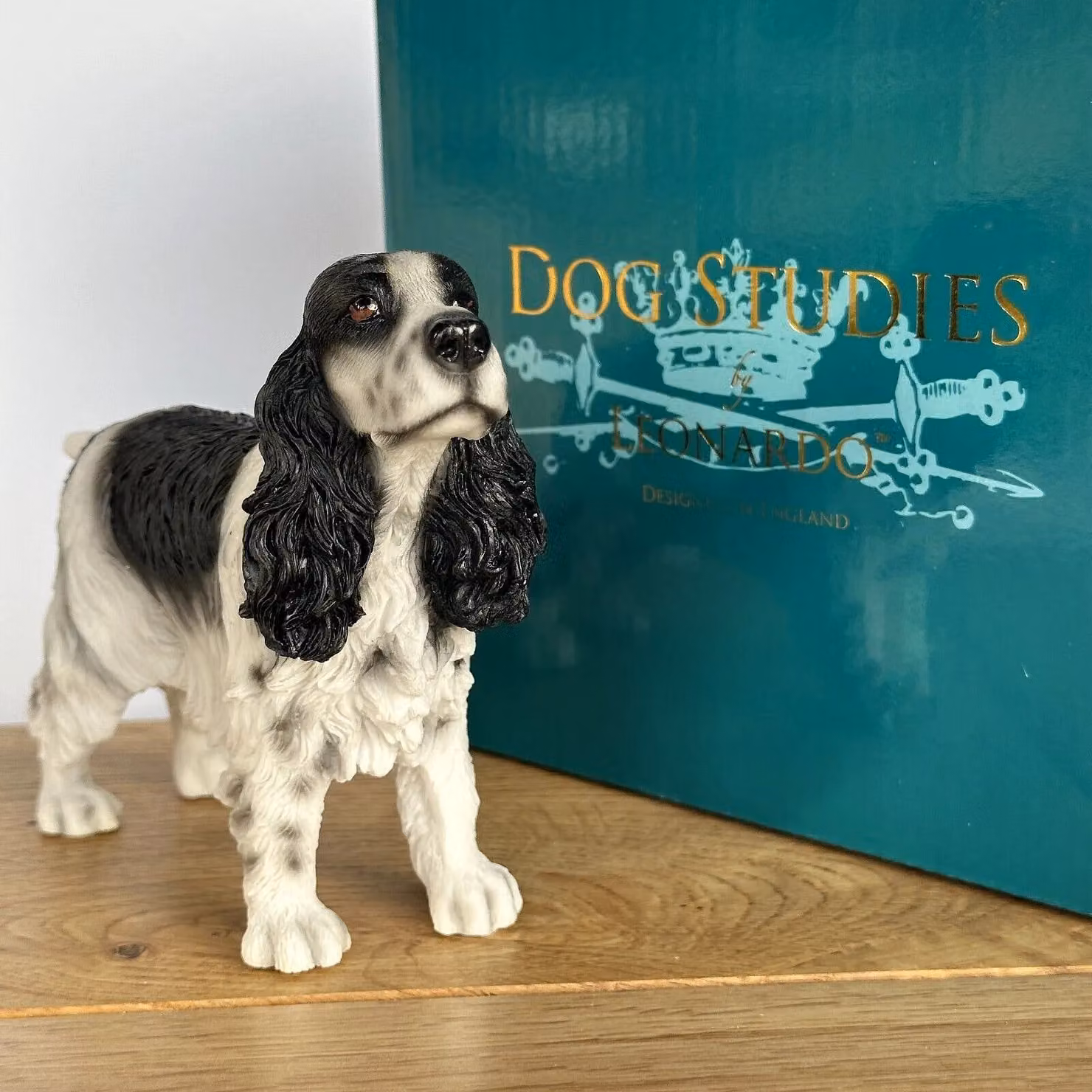 Leonardo Animal Crackers Cocker Spaniel Figurine in Black, White and Gold – 4