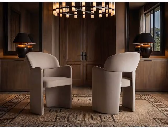Solace+Co Estella Dining Chair Set of 2 in Brown