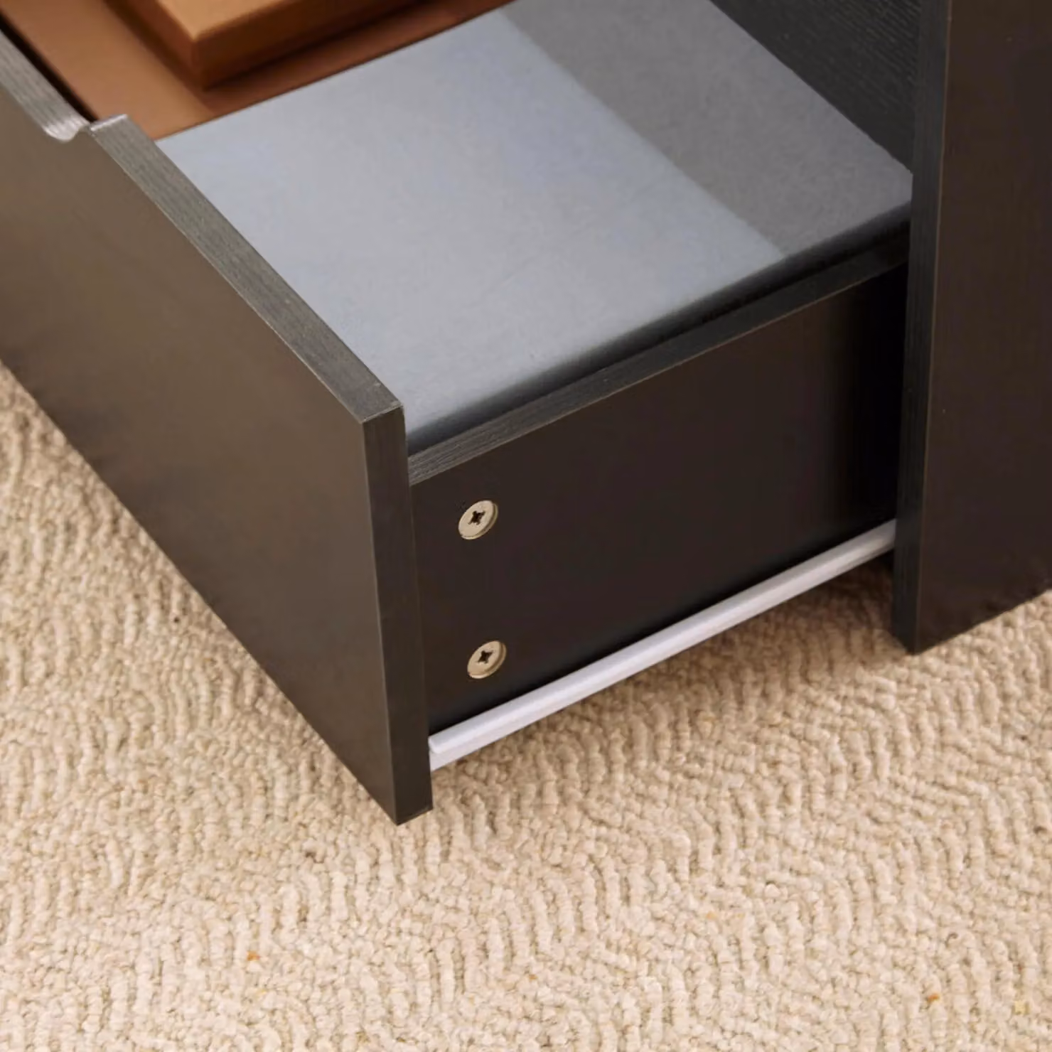 Home Source Black Wooden Coffee Table with Lift Up Top and 2 Large Storage Drawers – 2