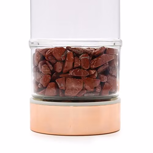 Serenityy Crystal Glass Tea Infuser Bottle in Gold with 500ml Capacity – 2