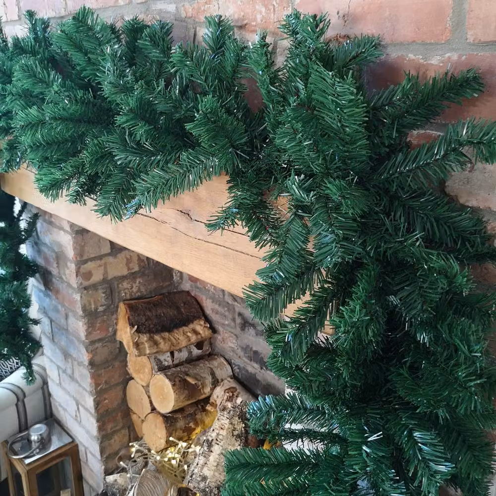 Samuel Alexander Premier 2.7m Super Bushy Christmas Deluxe Green Garland – 3