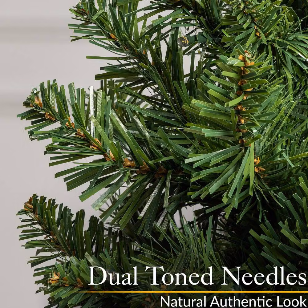 Christow Avila Spruce Pre-Lit Christmas Tree with LED Lights and Timer, Green, 3ft – 3