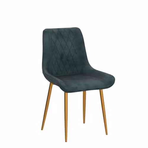 FurnitureboxUK Set of 2 Pesaro Green Velvet Dining Chairs with Gold Metal Legs – 4